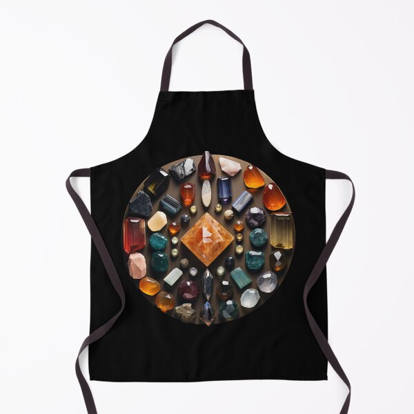 Item preview, gemstones facets in crystal grid mixed mandala designed and sold by EarthenEmbers.