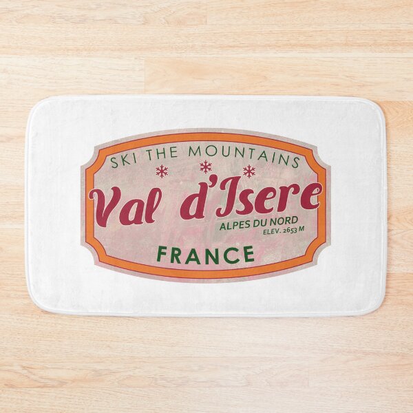Item preview, Val d’Isère, Alpes du Nord, France, textured skiing badge designed and sold by Wanderful-roads.