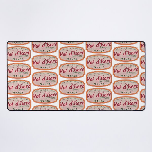 Item preview, Val d’Isère, Alpes du Nord, France, textured skiing badge designed and sold by Wanderful-roads.