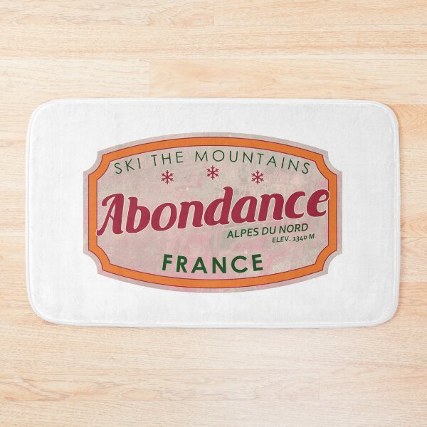 Aperçu de l'œuvre Abondance, Alpes du Nord, France, badge de ski texturé créée et vendue par Wanderful-roads.