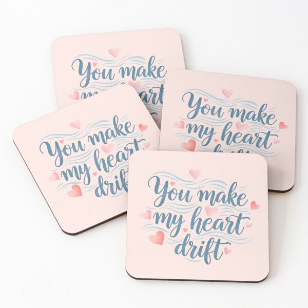 Item preview, You Make My Heart Drift – Coastal Valentine Typography Design designed and sold by Sea Gem.