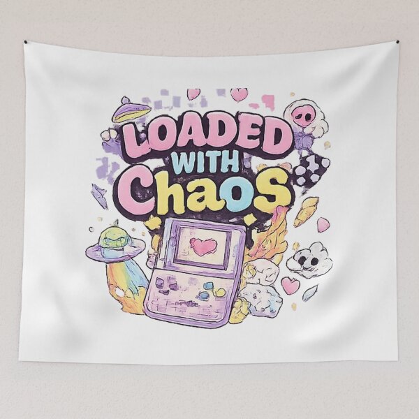 Item preview, Loaded With Chaos Anime T-Shirt – Gen Z Aesthetic, Chaotic Energy Streetwear designed and sold by floralaura.