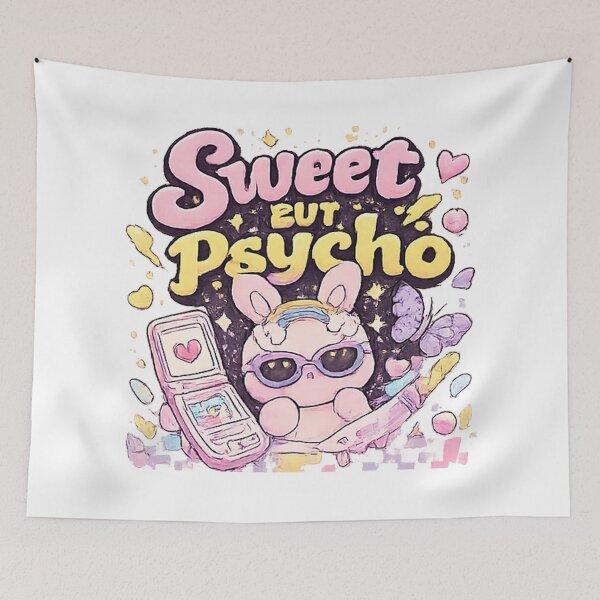 Item preview, Sweet But Psycho Anime T-Shirt – Cute Chaos, Gen Z Aesthetic Streetwear designed and sold by floralaura.