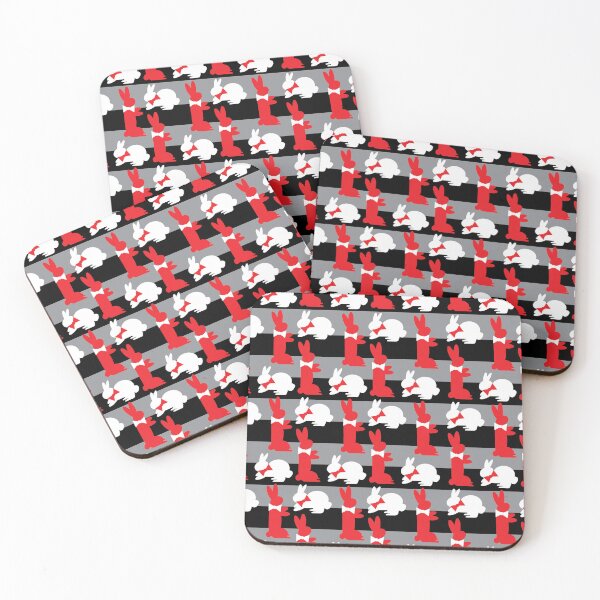 Item preview, Red & White Dapper Bunnies designed and sold by Digitalmyth's Designs.