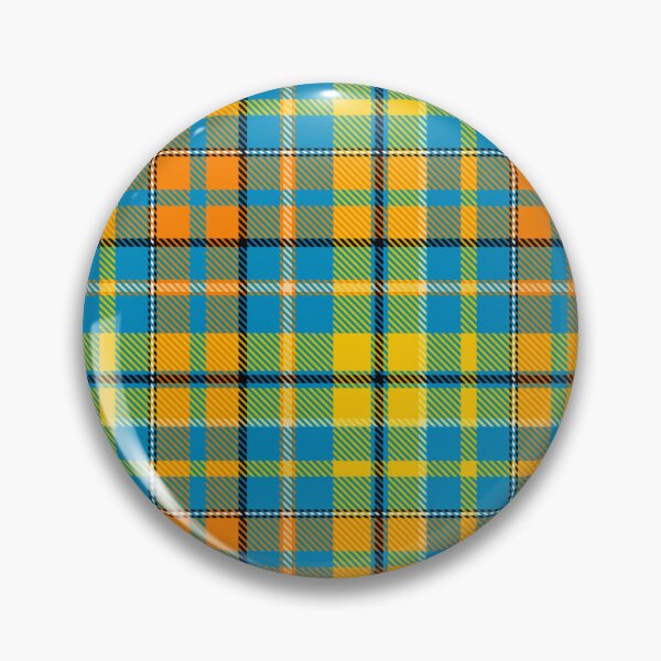 Item preview, Yellow and Orange Tartan Plaid On Blue Background  designed and sold by PatternTitan.