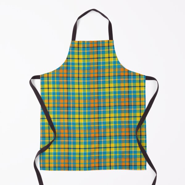 Item preview, Yellow and Orange Tartan Plaid On Blue Background designed and sold by PatternTitan.