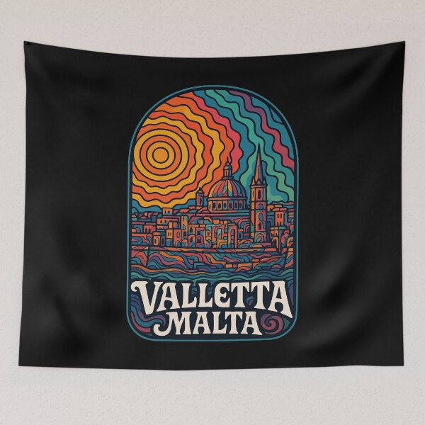 Item preview, Valletta Malta Trippy Travel designed and sold by TomFrontierArt.