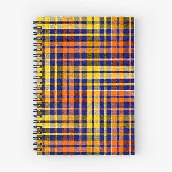 Item preview, Yellow and Orange Tartan Plaid On Blue Background  designed and sold by PatternTitan.