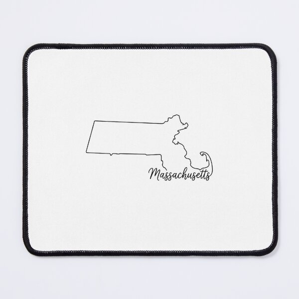 Item preview, Massachusetts State Outline – Minimal Script Typography Line Art designed and sold by Paper Drip.