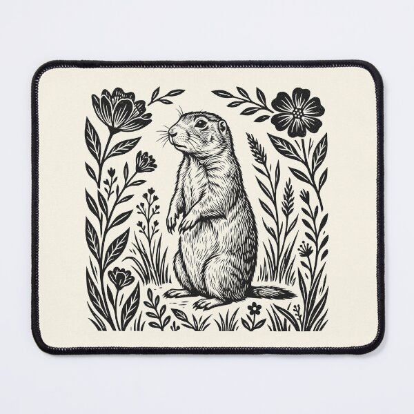 Item preview, Prairie Dog Folk Art Vintage Rodent Forestcore designed and sold by Y-Vibes.