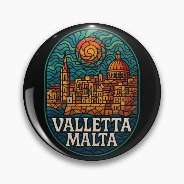 Item preview, Valletta Malta Stained Glass Vintage designed and sold by TomFrontierArt.