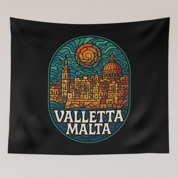 Item preview, Valletta Malta Stained Glass Vintage designed and sold by TomFrontierArt.