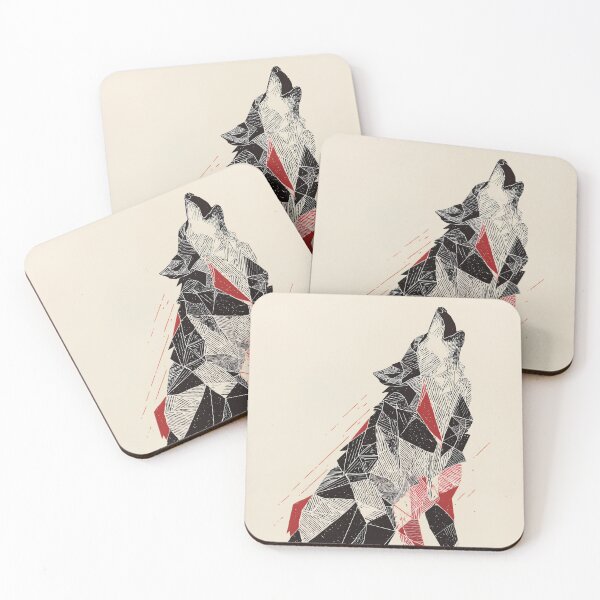 Item preview, Fractured Howl – Geometric Wolf Spirit designed and sold by wolfgangrainer.