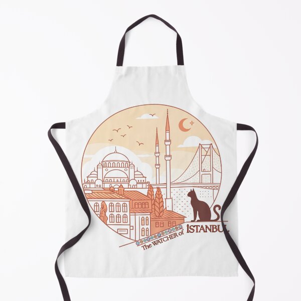Item preview, The Watcher of Istanbul - Elegant City Skyline with Cat designed and sold by asliberry.