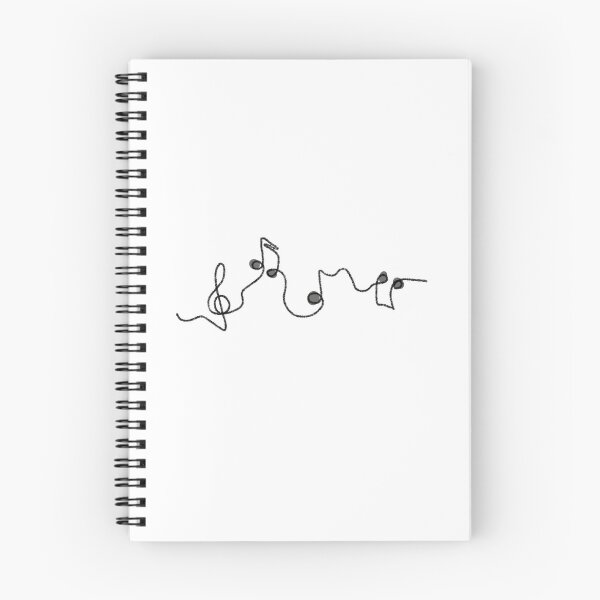 Item preview, OᑎE ᒪIᑎE  ᗰᑌSIᑕᗩᒪ ᑎOTES ᗪESIGᑎ ᗯITᕼ GᖇEY ᗷᗩᑕKGᖇOᑌᑎᗪ. ᕼᗩᑎᗪ ᗪᖇᗩᗯᑎ ᗰIᑎIᗰᗩᒪISᗰ STYᒪE. designed and sold by ᗩᑎTOᑎ OᒪEKSIYEᑎKO.