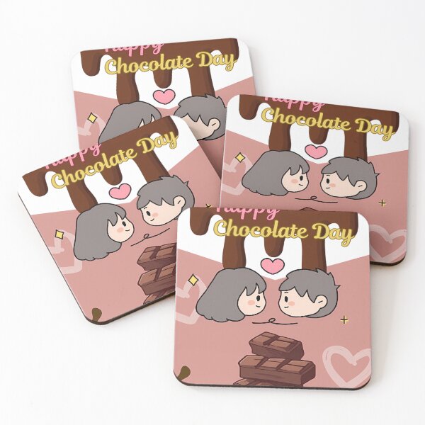 Item preview, Cute Chibi Couple Happy Chocolate Day Celebration. designed and sold by PhantomArtStore.