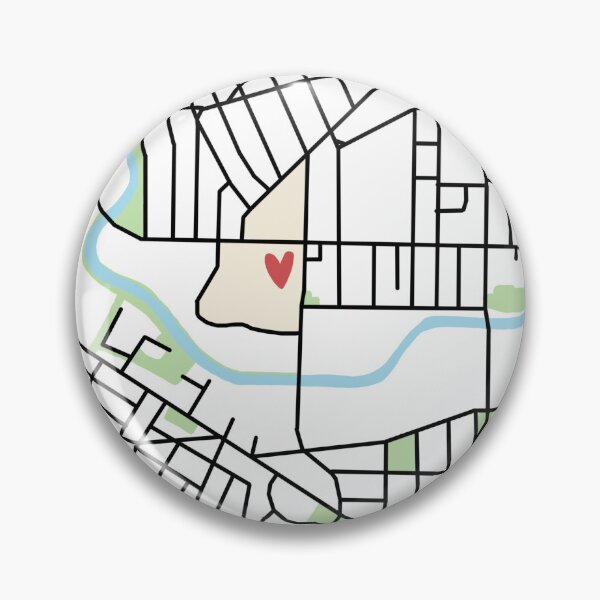 Item preview, Flint/ Kettering University Minimalist Map - Block Illustration designed and sold by Messy Margins.