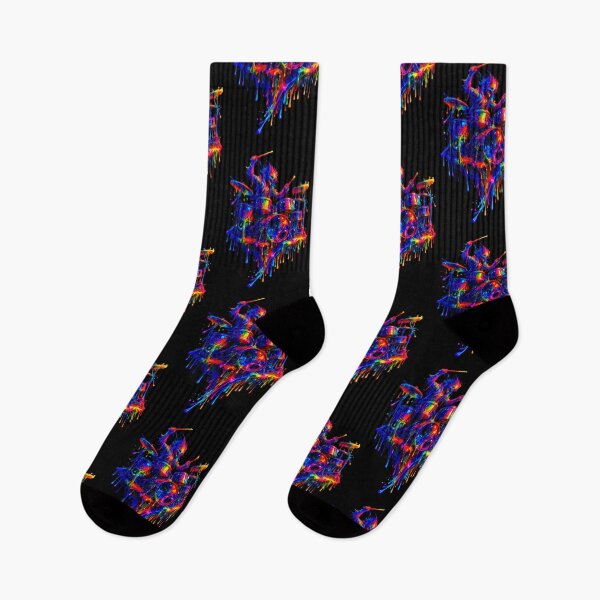 Item preview, Psychedelic Rock Drummer Explosion - Dripping Musical Paint designed and sold by SHHCreations.