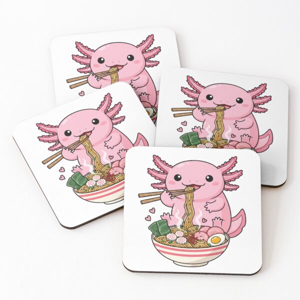 Item preview, An axolotl enjoying some ramen noodles designed and sold by JonysCreativeDesigns.