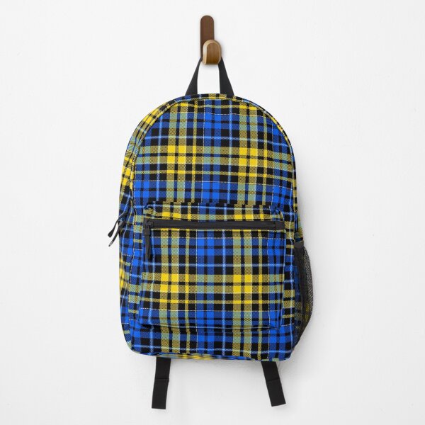 Item preview, Yellow and Blue Tartan Plaid On Black Background designed and sold by PatternTitan.
