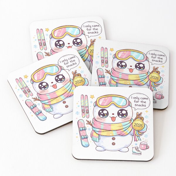 Item preview, Kawaii Snowman Snack Lover Winter Games designed and sold by AnnDesignStudio.