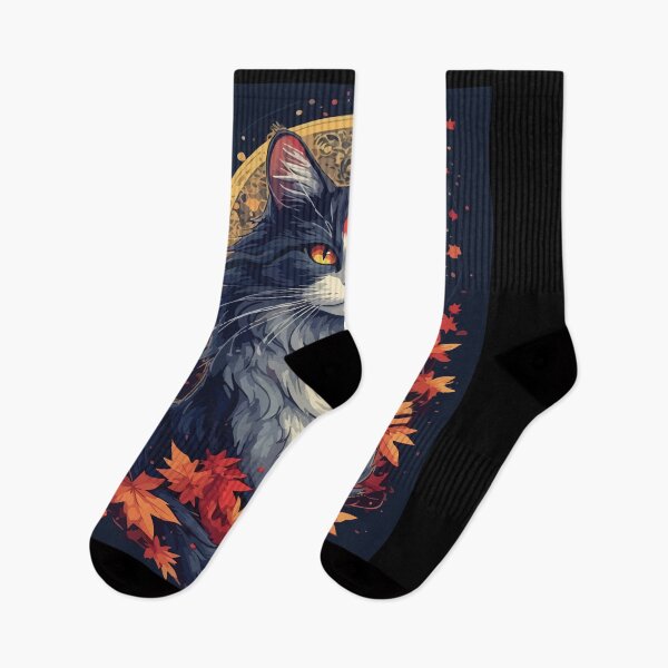 Item preview, Ethereal Tuxedo Cat - Mystical Autumn Moon Aesthetic designed and sold by PatchinoArt.