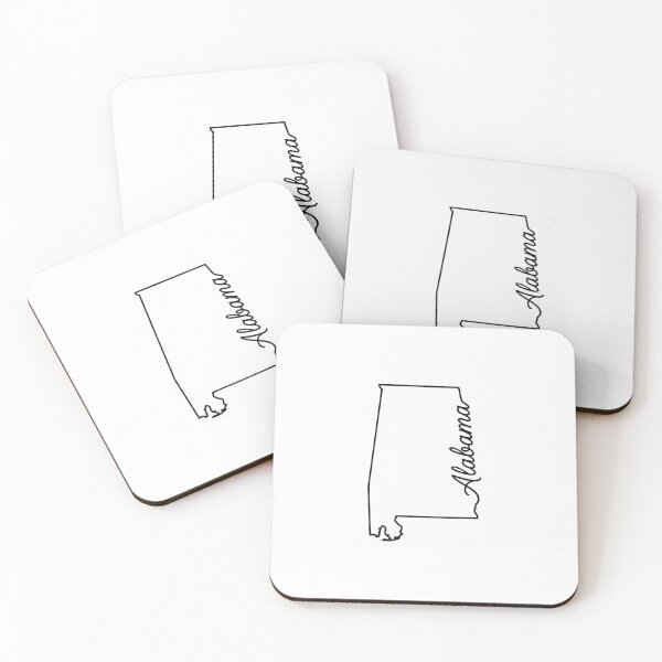 Item preview, Alabama State Outline – Minimal Script Typography Line Art designed and sold by Paper Drip.
