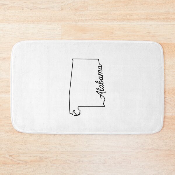 Item preview, Alabama State Outline – Minimal Script Typography Line Art designed and sold by Paper Drip.