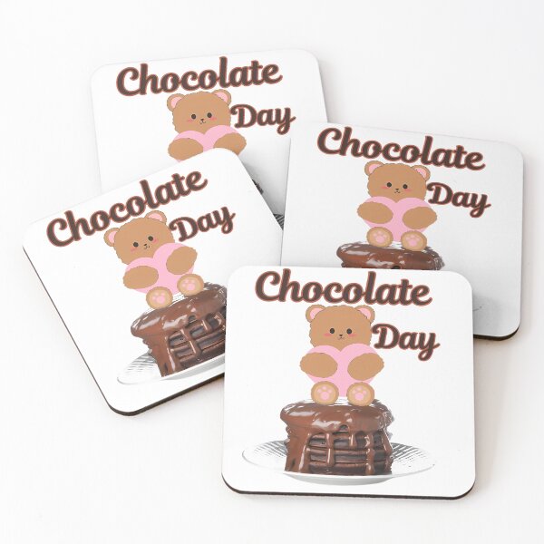 Item preview, Adorable Teddy Bear Chocolate Day Cake Illustration. designed and sold by PhantomArtStore.