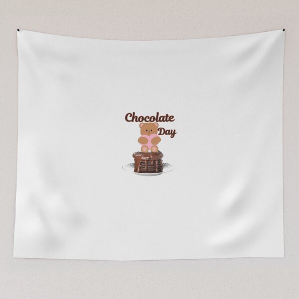 Item preview, Adorable Teddy Bear Chocolate Day Cake Illustration. designed and sold by PhantomArtStore.