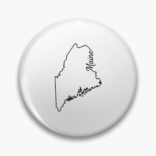 Item preview, Maine State Outline – Minimal Script Typography Line Art designed and sold by Paper Drip.