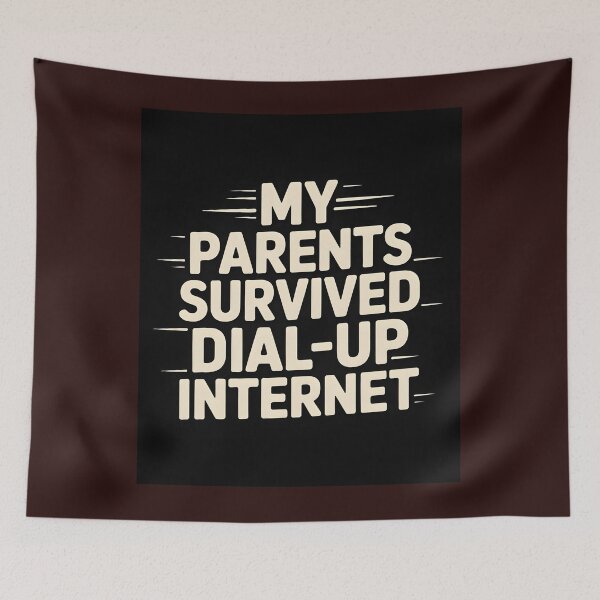 Item preview, My Parents Survived Dial-Up Internet – Retro Tech Humor Shirt designed and sold by Viktorio Art Shop.