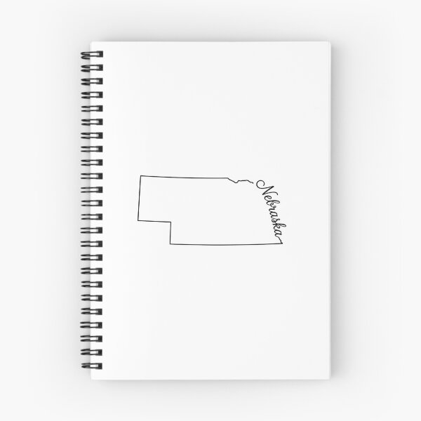 Item preview, Nebraska State Outline – Minimal Script Typography Line Art designed and sold by Paper Drip.