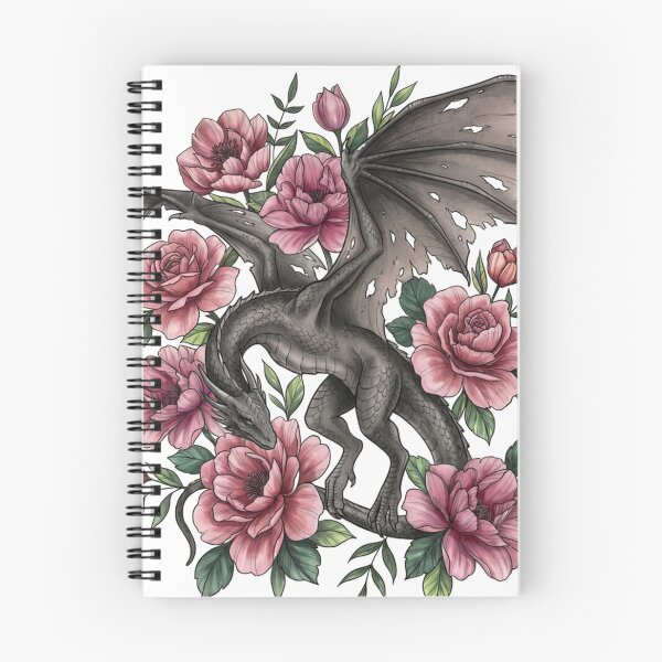 Item preview, Soft Gothic Wyvern with Roses designed and sold by RainyReads.