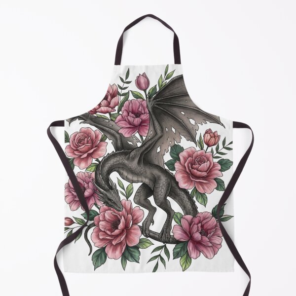 Item preview, Soft Gothic Wyvern with Roses designed and sold by RainyReads.