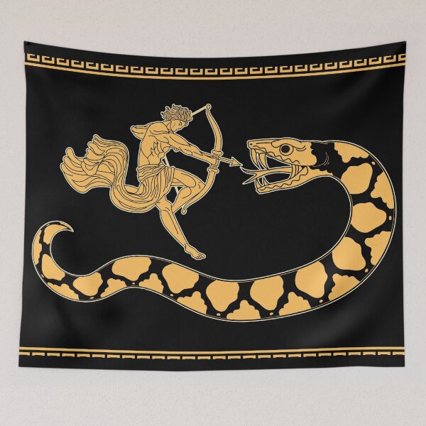 Item preview, apollo aiming his bow at the monster python designed and sold by matintheworld ( delcarmat ).