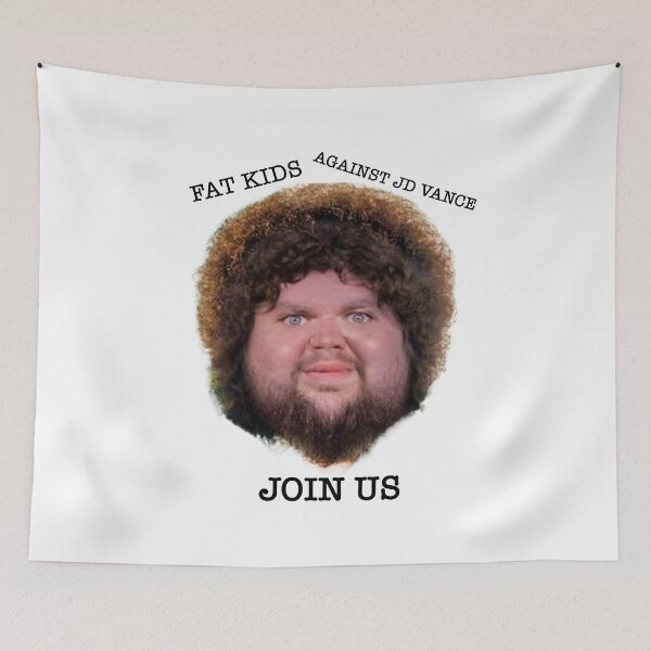 Item preview, Ask Me About Fat Kids Against JD Vance  designed and sold by PopCultureArtShop.