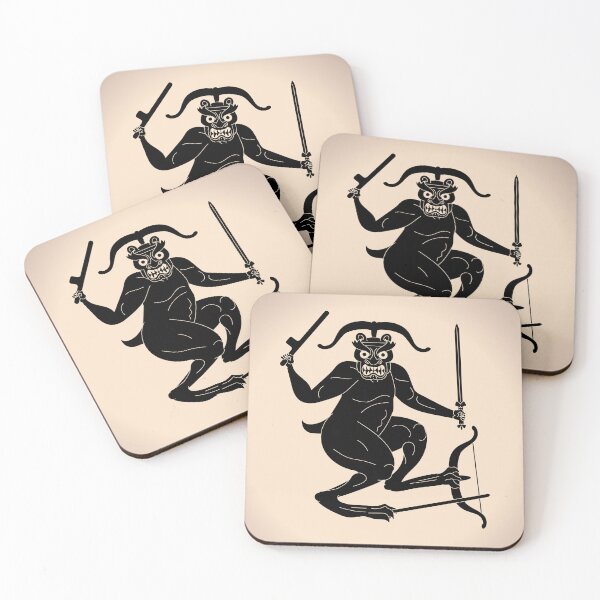 Item preview, chi you ancestral chinese war god ancient engraving designed and sold by matintheworld ( delcarmat ).