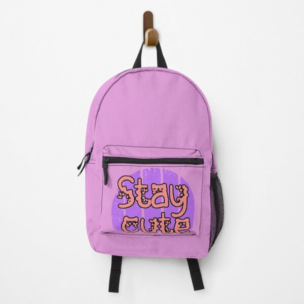Item preview, Stay Cute Minimalist Design | Adorable Quote in Pastel Red with a Purple Aesthetic Background designed and sold by AstronautMerch.