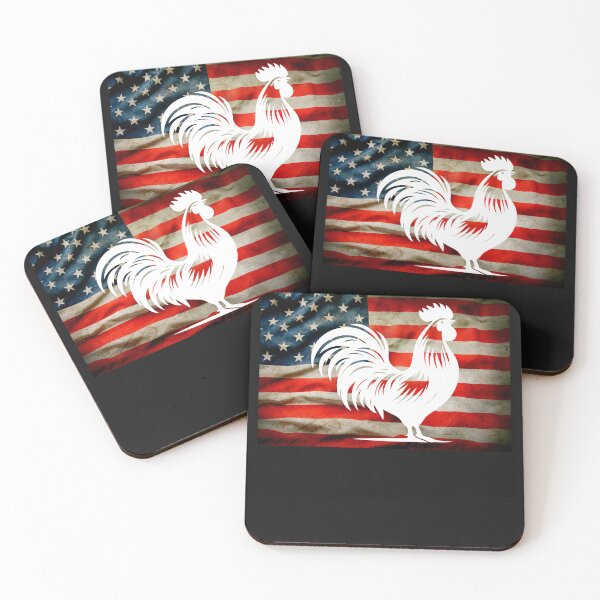 Item preview,  Cock Fighting American flag chicken lovers designed and sold by erozzz.