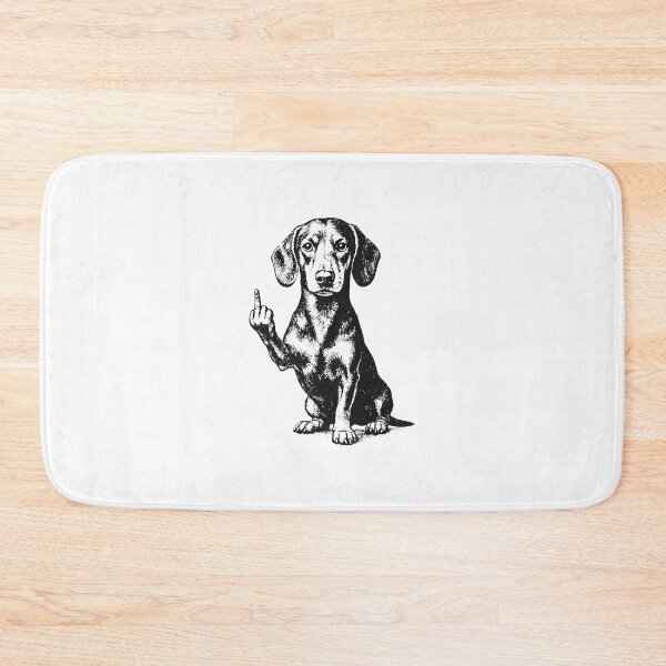 Item preview, Dachshund Flipping The Bird designed and sold by lessiepeterson.