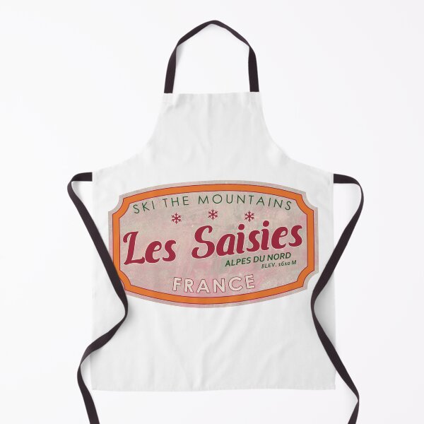 Item preview, Les Saisies, Alpes du Nord, France, textured skiing badge designed and sold by Wanderful-roads.