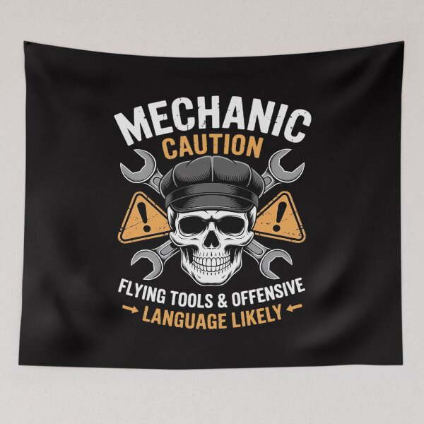 Item preview, Mechanic Caution Flying Tools And Offensive Language designed and sold by MatthewJordas.