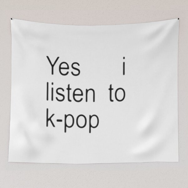 Item preview, Yes I listen to kpop text art designed and sold by mplifiedApparel.