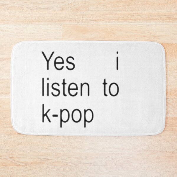Item preview, Yes I listen to kpop text art designed and sold by mplifiedApparel.