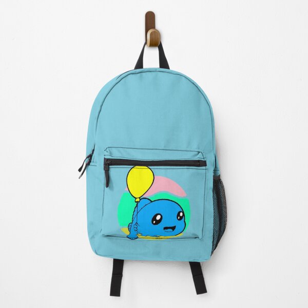 Item preview, Adorable blue fish with a yellow balloon | Cute kawaii design with a pastel background designed and sold by AstronautMerch.