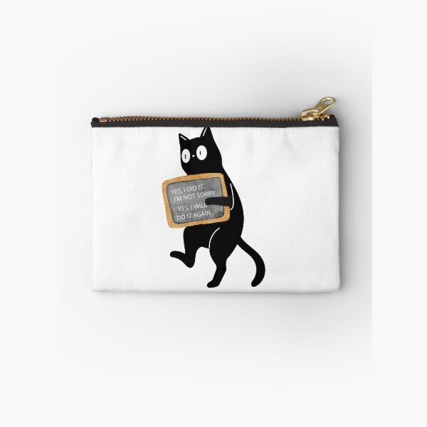 Item preview, Guilty Cat No Regrets | Funny Black Cat Shaming Art designed and sold by Pukisdaizi.