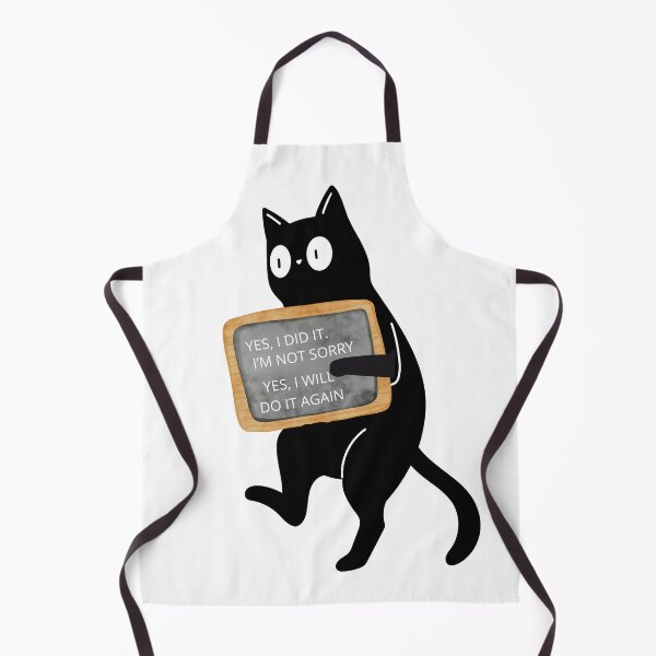 Item preview, Guilty Cat No Regrets | Funny Black Cat Shaming Art designed and sold by Pukisdaizi.