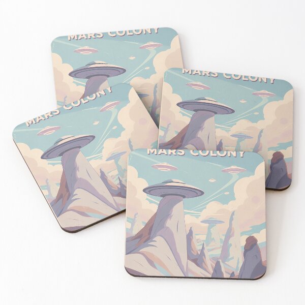 Item preview, Visit Cappadocia Mars Colony - Retro Future Travel Poster designed and sold by etuvibes.