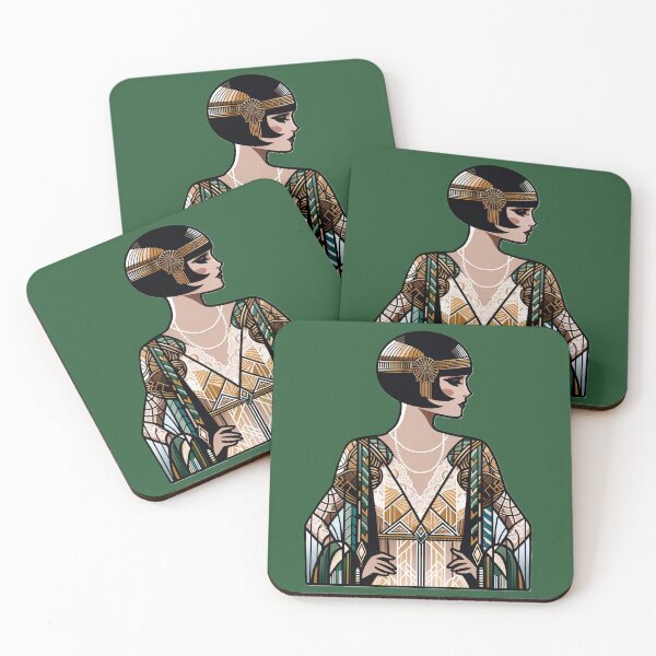 Item preview, Art Deco Flapper Pinup Roaring Twenties Glamour Print designed and sold by PinUpPizzazz.